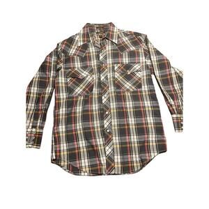 Outlaw Western Wear Plaid Shirt M